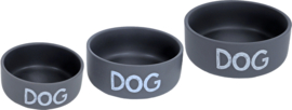 Stenen Voerbak DOG  grijs