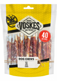 Voskes Rawhide kauwsticks met eend (40 stuks)