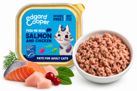 6 x Edgard & Cooper Adult Zalm & Kip Pate 85 gram | Natvoer Kuipje
