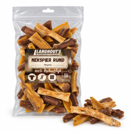 Nekspier Rundvlees 750 gram | Langhouts Hondensnacks