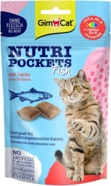 Gimcat Nutripockets Fish Zalm  (3 stuks)