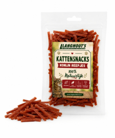 Langhout's Kattensnacks Konijnreepjes | Zachte Kattensnack met Konijn