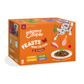 Edgard & Cooper Feast from the Farm Multipack 12 x 85 gr. | Natvoer Pouch