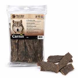 Carnis hondensnacks wildvlees strips 150 gram.