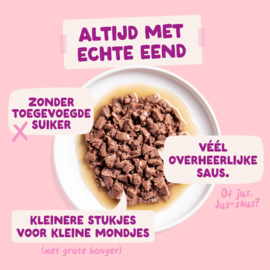 6 x Edgard & Cooper Kitten Eend&  Kip in Saus 85 gram | Natvoer Pouch