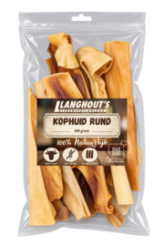 Runderkophuid Rund Lang 400 gram | Langhouts Hondensnacks