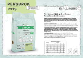 Jarco Classic Persbrok Puppy Kip / Rund 15 kg.