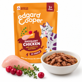 6 x Edgard & Cooper Kip in Saus 85 gram | Natvoer Pouch