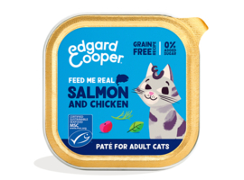 6 x Edgard & Cooper Adult Zalm & Kip Pate 85 gram | Natvoer Kuipje