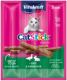 5 x Vitakraft Cat Stick Mini Eend & Konijn