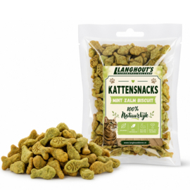 Langhout's Kattensnacks Mint/Zalm | Crunchy Kattensnack met Munt