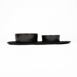 D & D Jasper stenen voerbak black dots