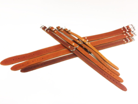 Zacht leren halsband vet cognac