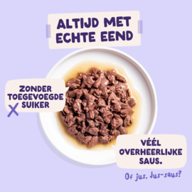 6 x Edgard & Cooper Eend & Kalkoen in Saus 85 gram | Natvoer Pouch
