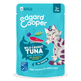 6 x Edgard & Cooper Tonijn & Kip in Saus 85 gram | Natvoer Pouch