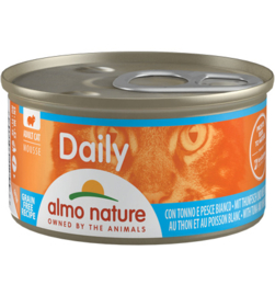 Almo Nature Daily Mousse Tonijn & Witvis (10 stuks)