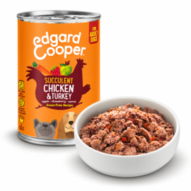 Edgard & Cooper blikjes Kip & Kalkoen 400 gram. (6 stuks)