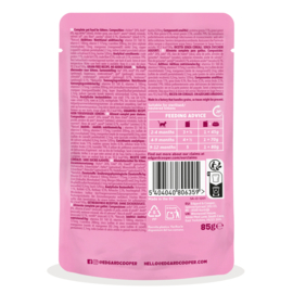 6 x Edgard & Cooper Kitten Eend&  Kip in Saus 85 gram | Natvoer Pouch