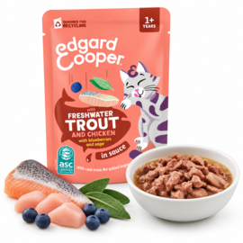 6 x Edgard & Cooper Senior Forel & Kip in Saus 85 gram | Natvoer Pouch