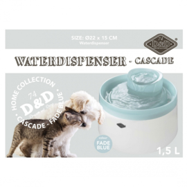 Katten drinkfontijn Cascade blauw