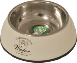 Kattenvoerbak Traditional Water / Food beige