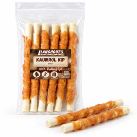 Rawhide kauwrol kip large (6 stuks)