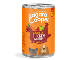 Edgard & Cooper blikjes Kip en Kalkoen 400 gr. (6 stuks)