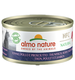 Almo Nature HFC Tonijn, Kip en Ham (10 stuks)