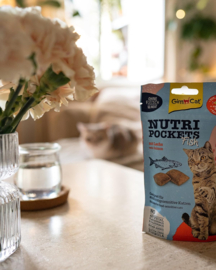 Gimcat Nutripockets Fish Zalm  (3 stuks)