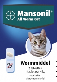 Mansonil All Worm Cat 4 tablet