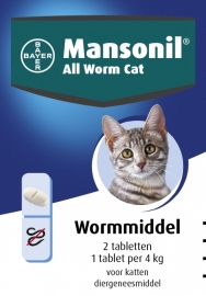 Mansonil All Worm Cat 2 tablet