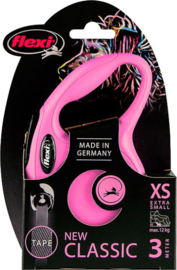 Flexi New Classic XS roze (3 mtr)