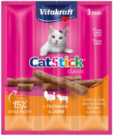 5 x Vitakraft Cat Stick Mini Kalkoen & Lam