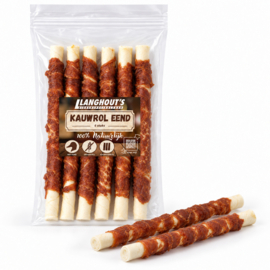 Rawhide kauwrol met eend large (6 stuks)