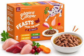 Edgard & Cooper Feast from the Farm Multipack 12 x 85 gr. | Natvoer Pouch