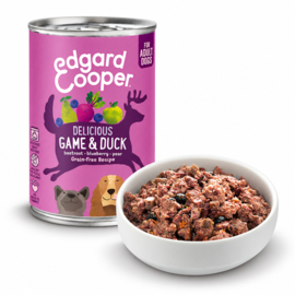 Edgard & Cooper Blikjes Wild en Eend 400 gram. (6 stuks)