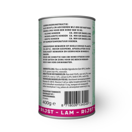 Jarco Blikvoer Lam & Rijst 6x400 gram