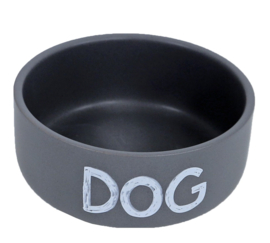 Stenen Voerbak DOG  grijs