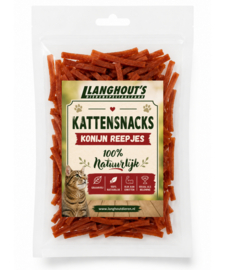 Langhout's Kattensnacks Konijnreepjes | Zachte Kattensnack met Konijn