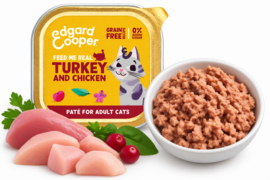 6 x Edgard & Cooper Adult Kalkoen & Kip Pate 85 gram | Natvoer Kuipje