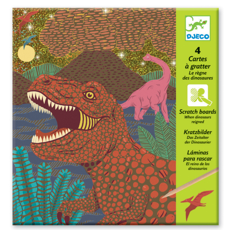 Djeco scratch kaarten dino
