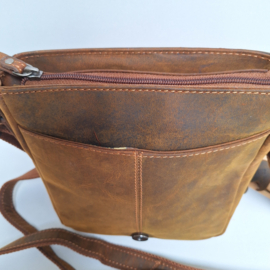 Hillburry schoudertas Ring cognac DH tan