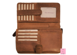 Clutch /portemonnee /schoudertas Hillburry glade cognac