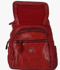 Hillburry  Rugzak gewassen leer rood