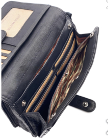 Clutch /portemonnee /schoudertas Hillburry glade zwart