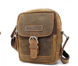 Hillburry leren schoudertas  tan /DH