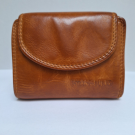 Hillburry portemonnee cognac gewassen leer
