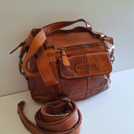 Hillburry  leren schoudertas gewassen leer coganc 6240