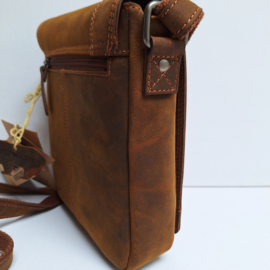 Hillburry schoudertas Ring cognac DH tan
