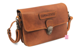 HillBurry Leren Schoudertas & Riemtas – Cognac